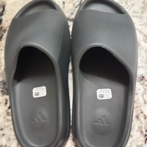 Adidas Charcoal Slide Sandals fast shipping